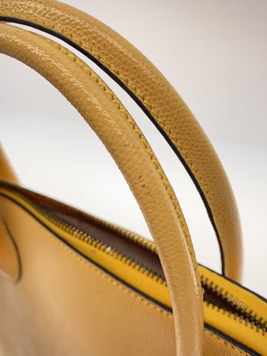 CELINE Shoulder Bag Leather YLW 8