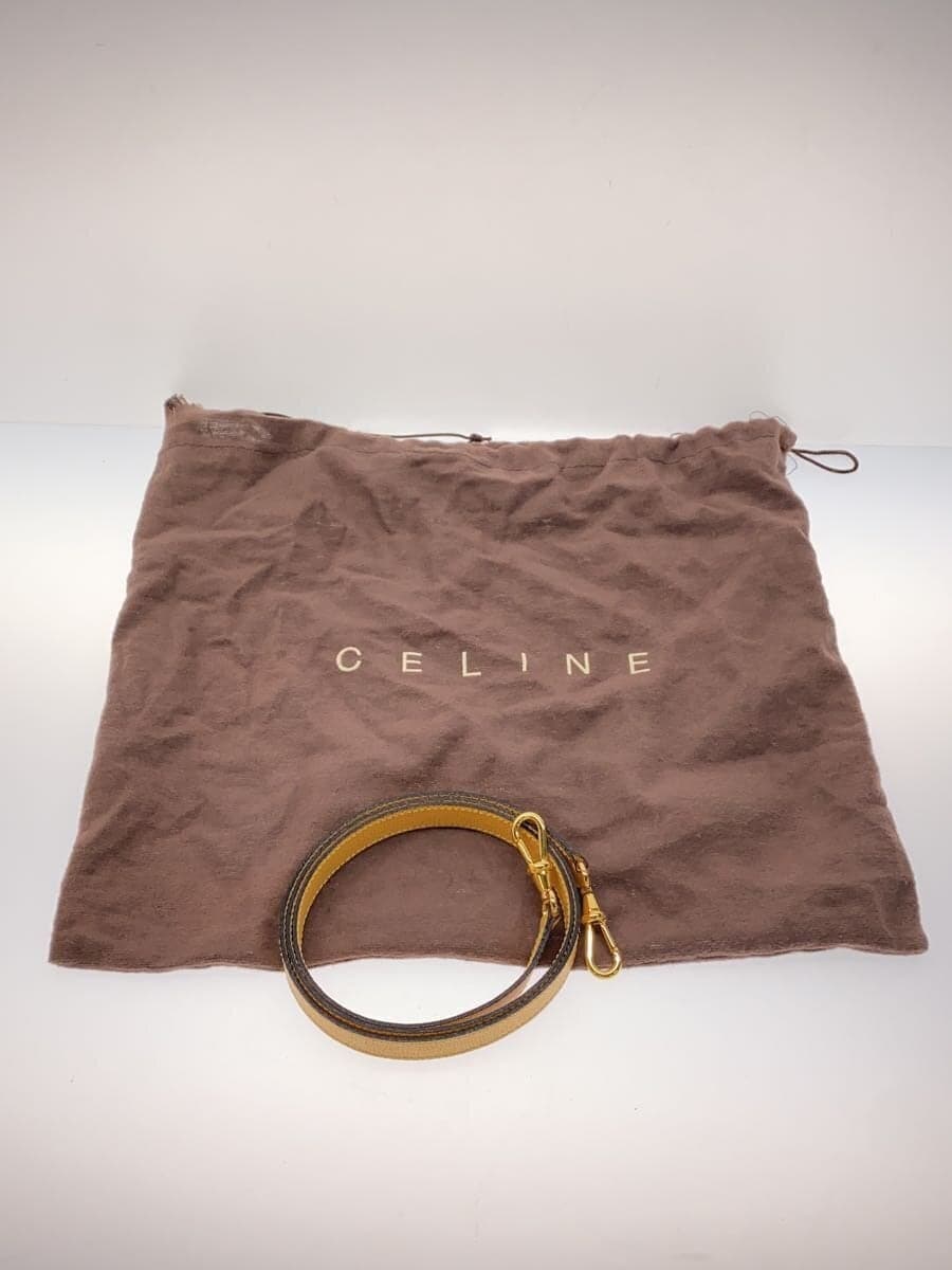 CELINE Shoulder Bag Leather YLW 9