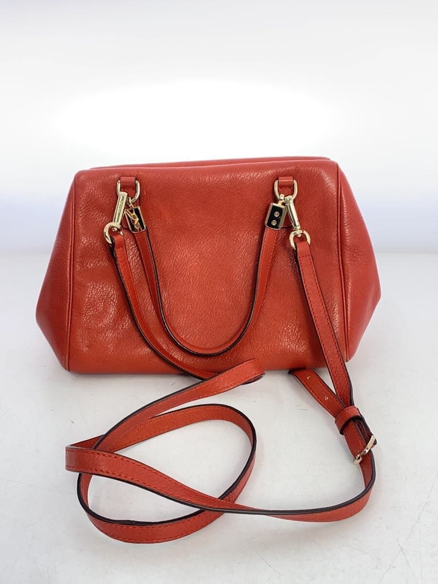 COACH Shoulder Bag Leather RED Solid F30565 3