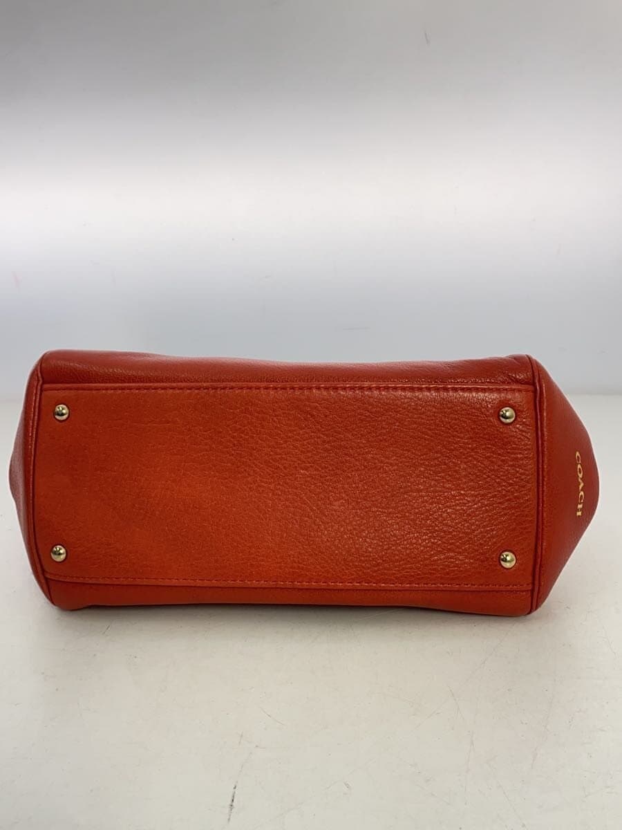 COACH Shoulder Bag Leather RED Solid F30565 4