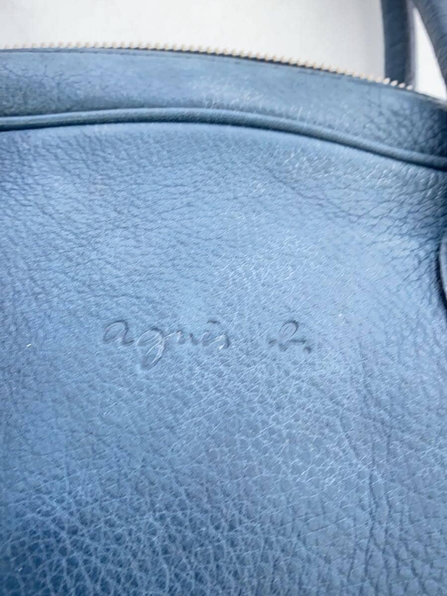 agnes b. Handbag Leather BLU 5