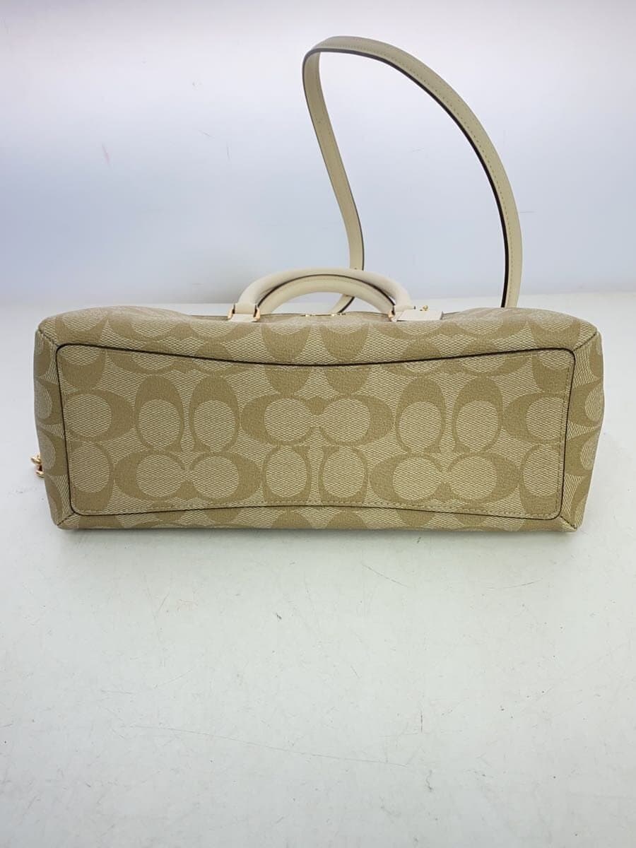 COACH Shoulder Bag Leather BEG All Over Pattern F29434 4