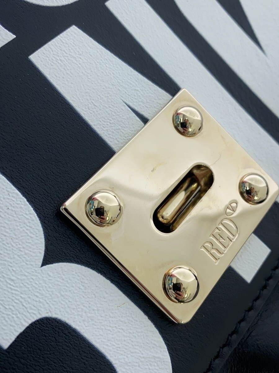 RED VALENTINO Shoulder Bag Leather BLK 7