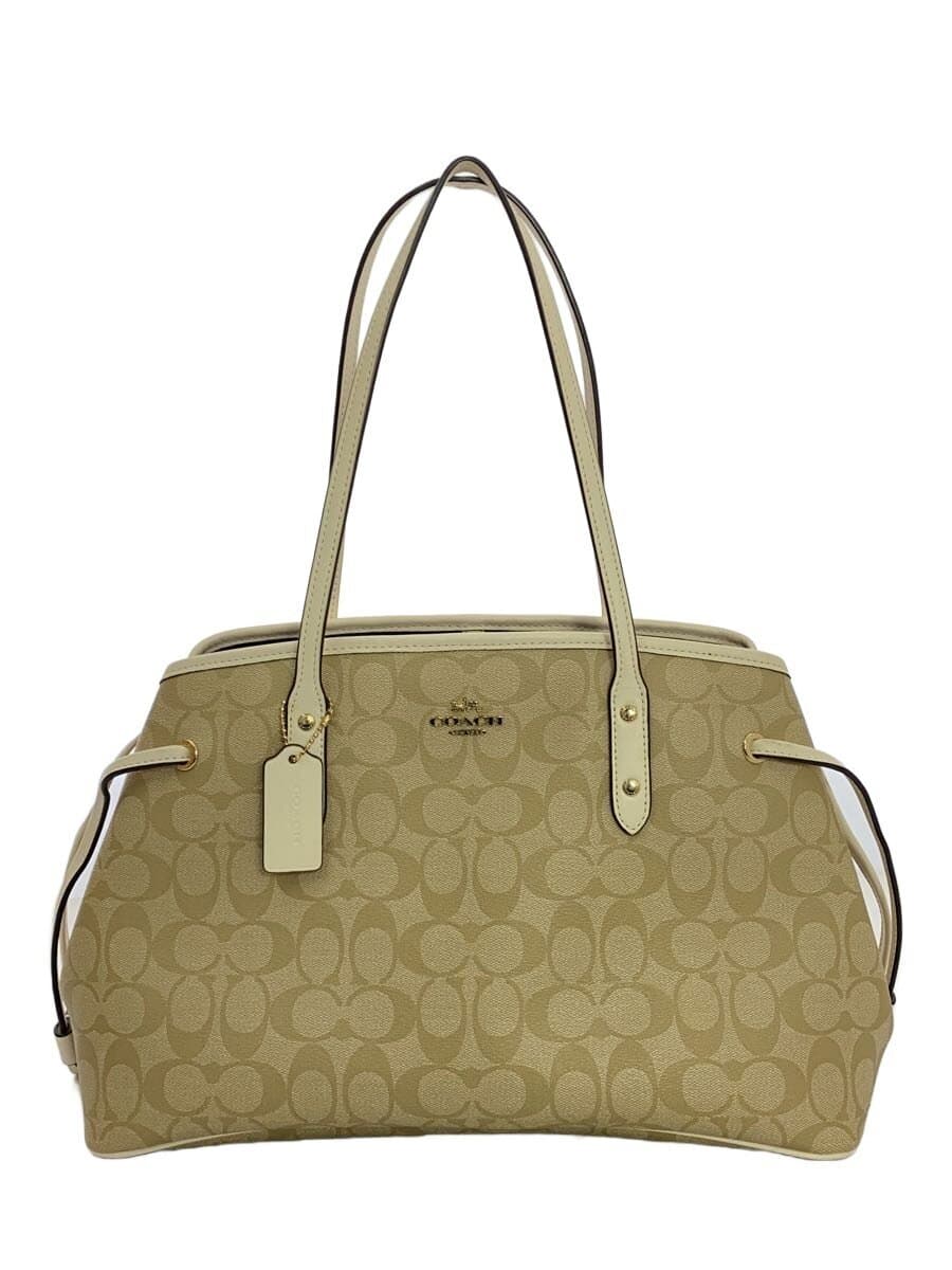 COACH Tote Bag PVC Beige All-over Print F57842