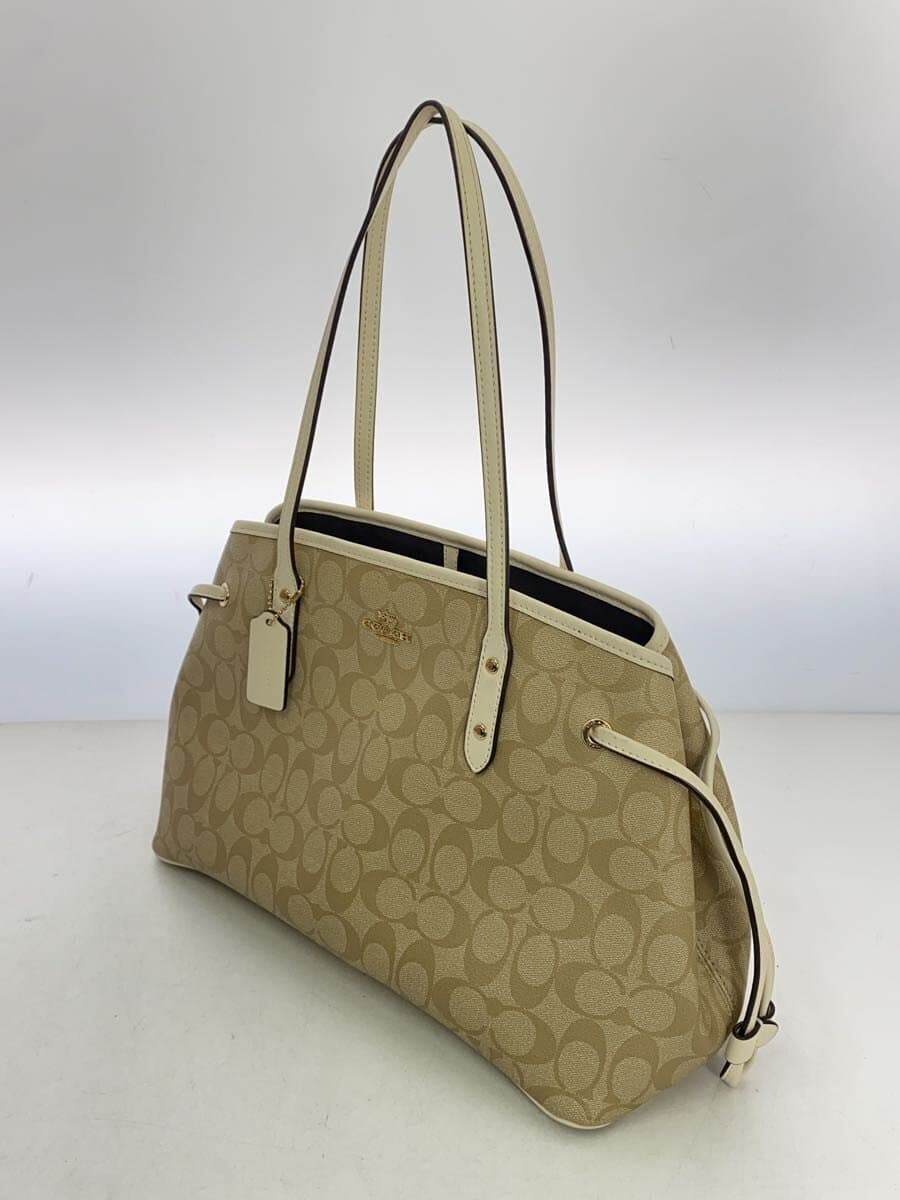 COACH Tote Bag PVC Beige All-over Print F57842 2