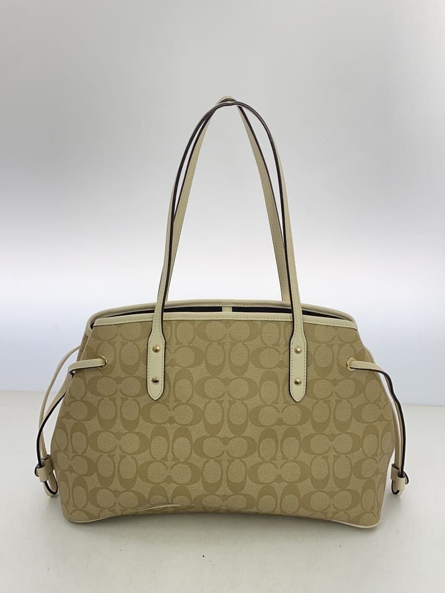 COACH Tote Bag PVC Beige All-over Print F57842 3