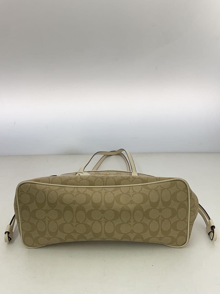 COACH Tote Bag PVC Beige All-over Print F57842 4