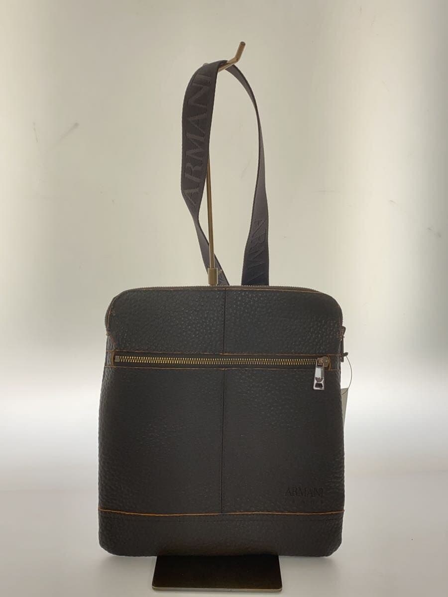 ARMANI JEANS Shoulder Bag Leather BLK 7A934 932174