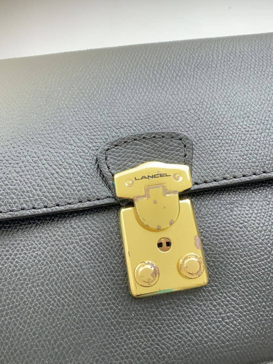 LANCEL Second Bag Leather BLK MADE IN FRANCE 5