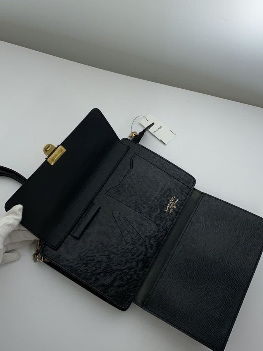LANCEL Second Bag Leather BLK MADE IN FRANCE 7