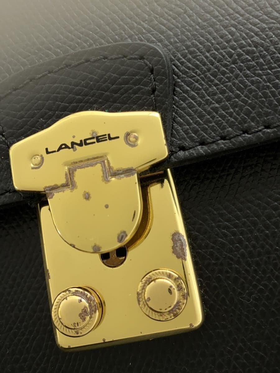 LANCEL Second Bag Leather BLK MADE IN FRANCE 9