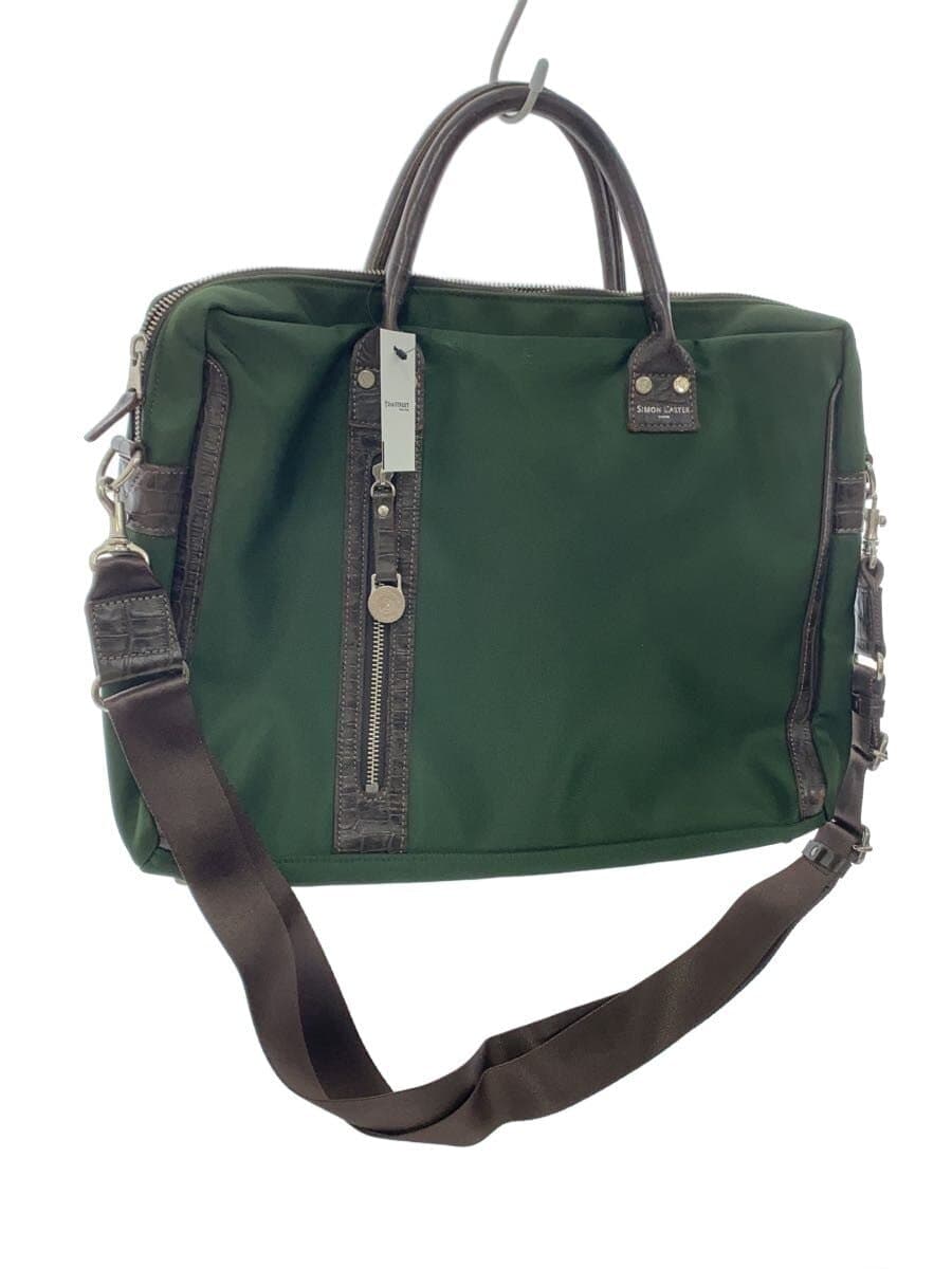 SIMON CARTER Briefcase Nylon GRN Solid