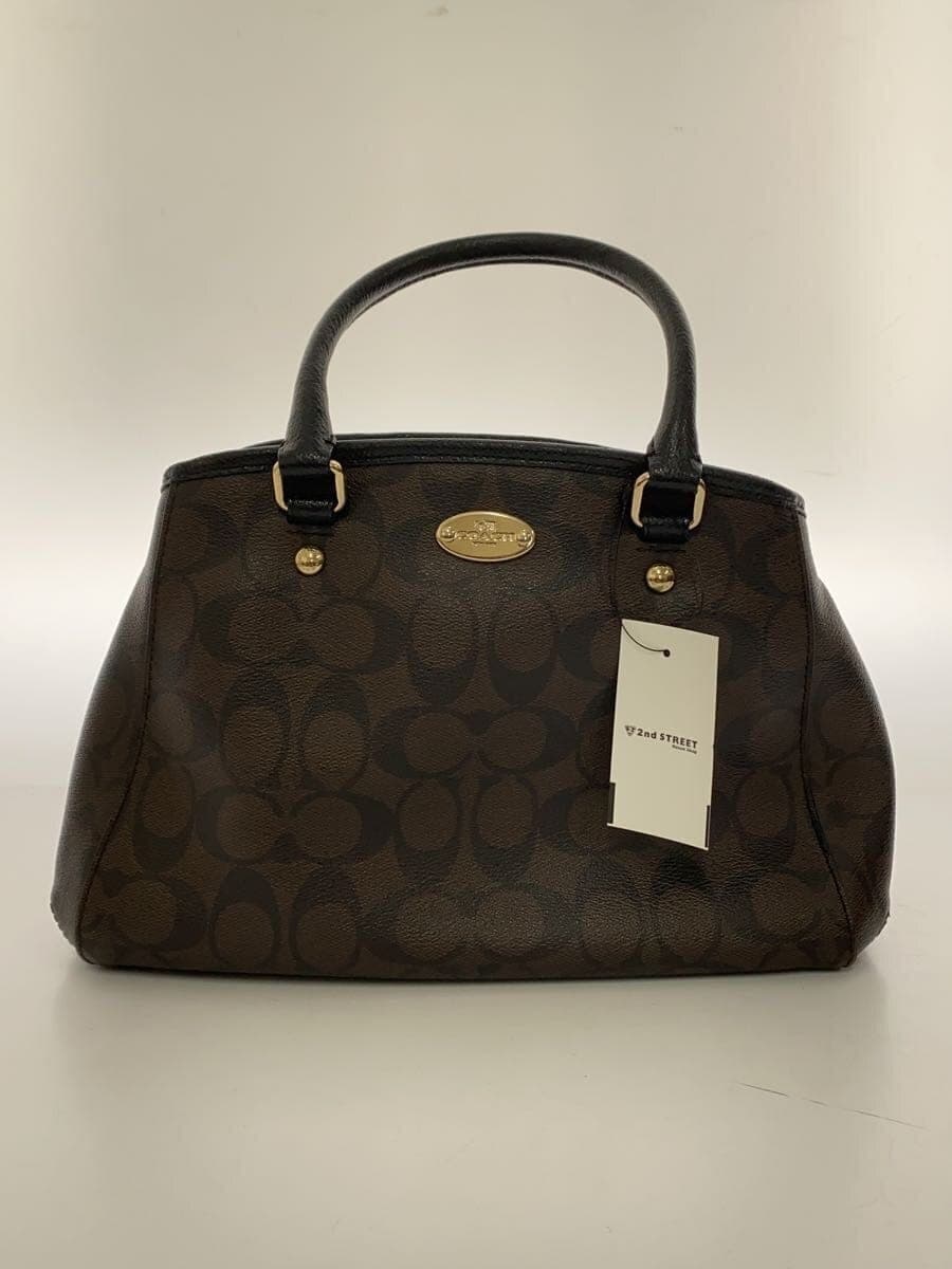 COACH Handbag_Signature Leather BRW All Over Pattern