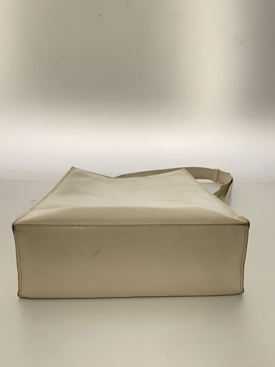 Carving Tribes Shoulder Bag Leather WHT Square PC BAG Consider Condition 4