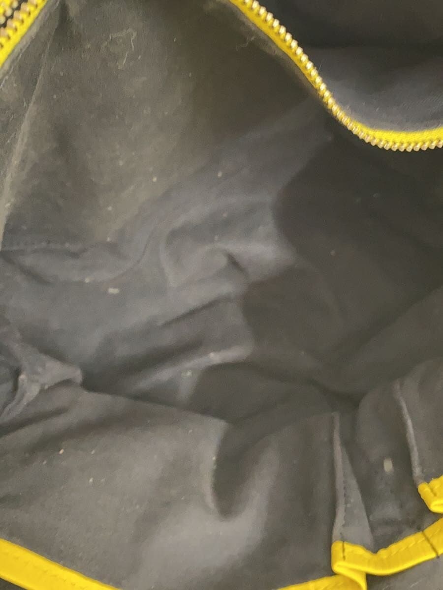 BUSINESS LEATHER FACTORY Tote Bag Leather YLW With Wear 6