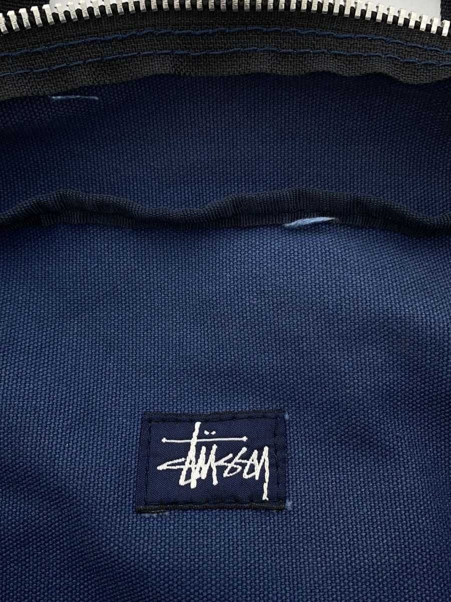 STUSSY shoulder bag canvas NVY 90s OLD navy tag fade 5