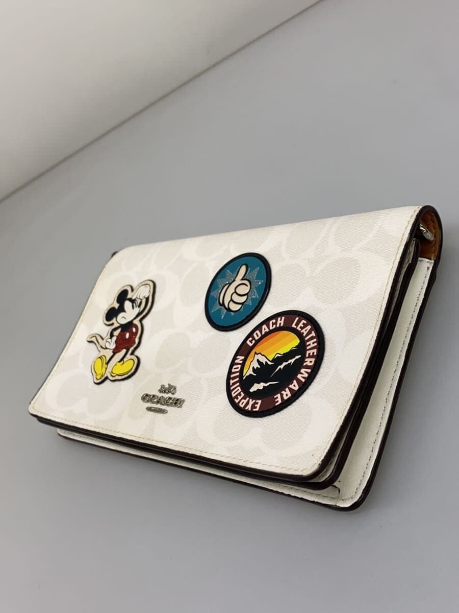 COACH x Disney Pouch Leather WHT 2