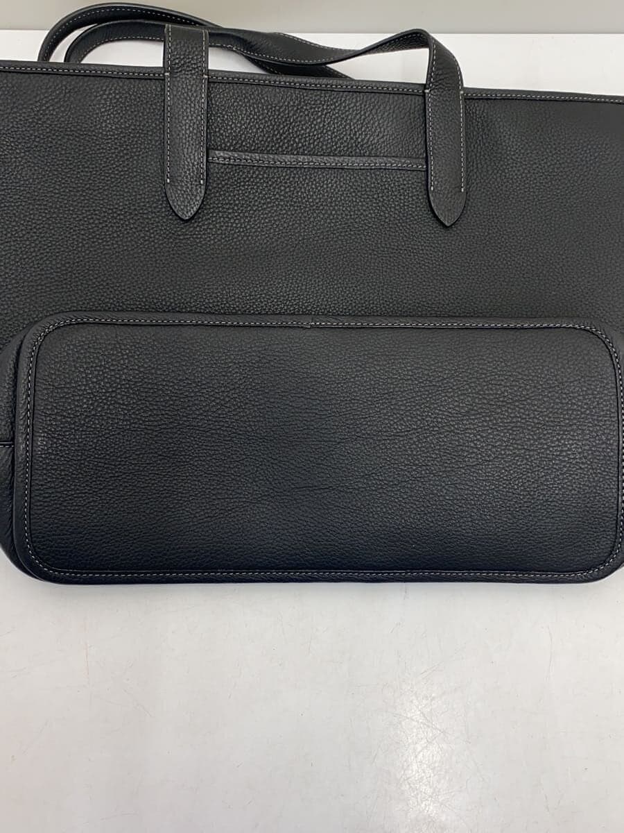 COACH tote bag leather black plain 4