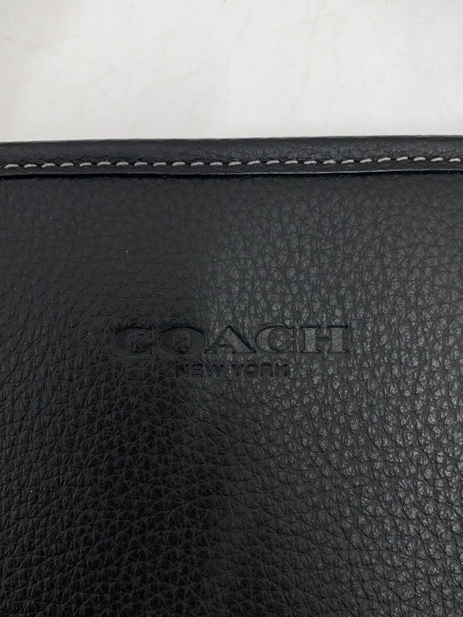 COACH tote bag leather black plain 5