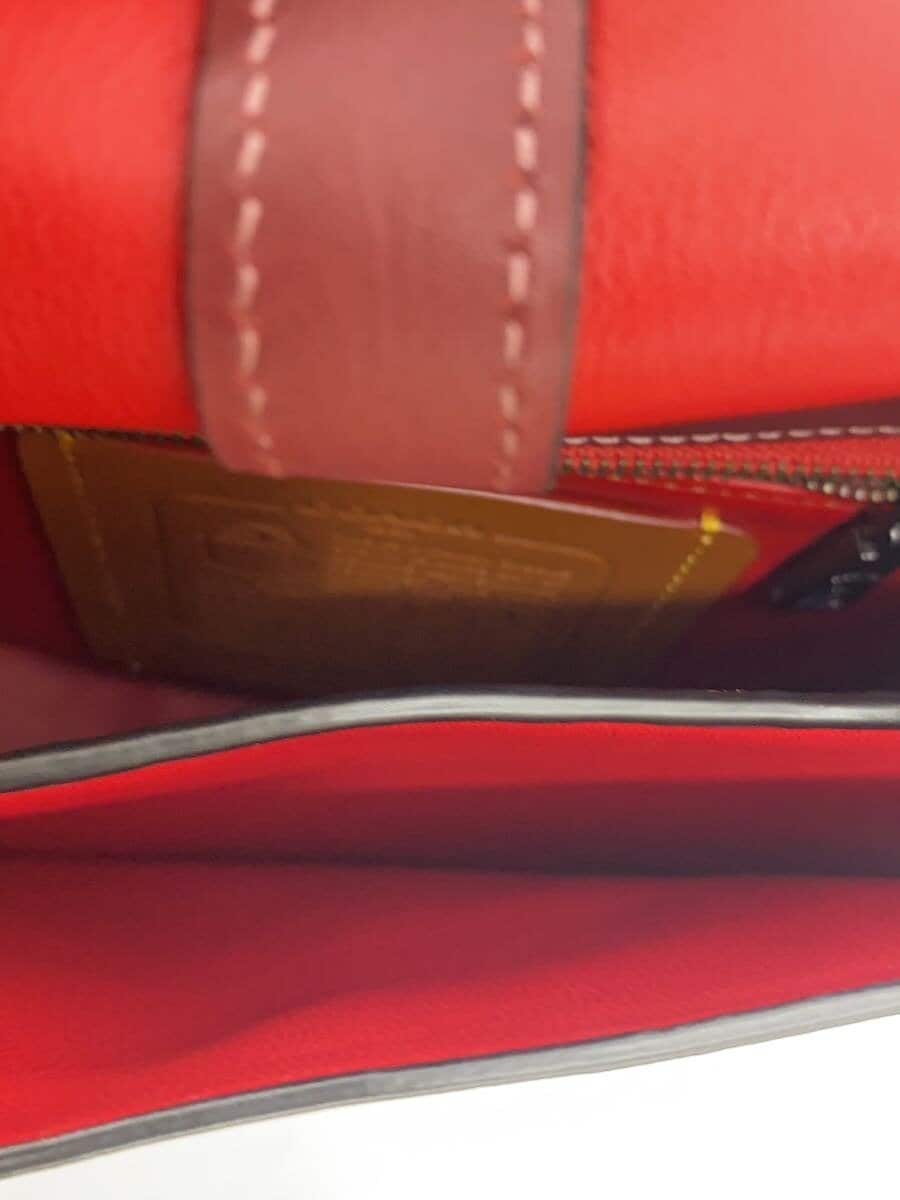 COACH shoulder bag leather BRD solid color 6