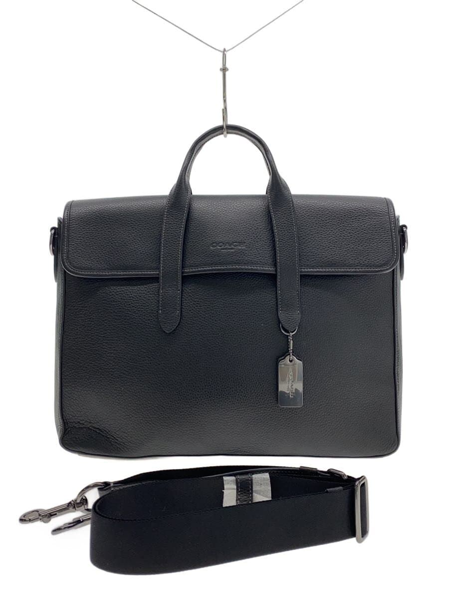 COACH Portfolio Briefcase Leather BLK C2461-C9875