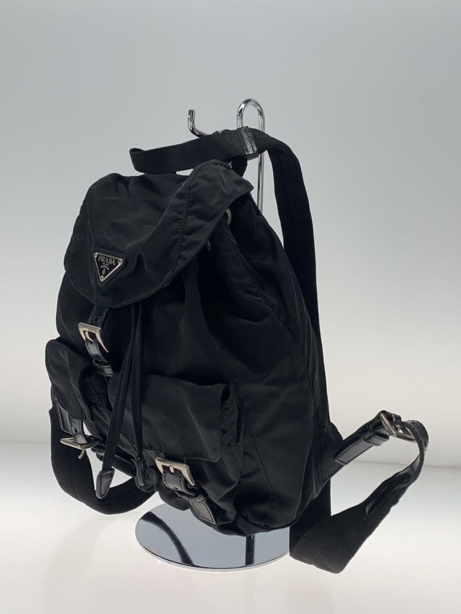 PRADA Backpack Nylon BLK Triangle Logo 2