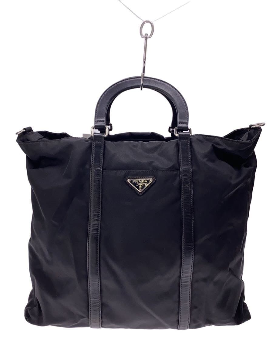 PRADA Tote Bag BLK Solid
