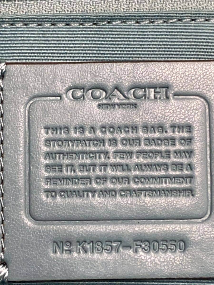 COACH Backpack Leather BLU Solid F30550 5