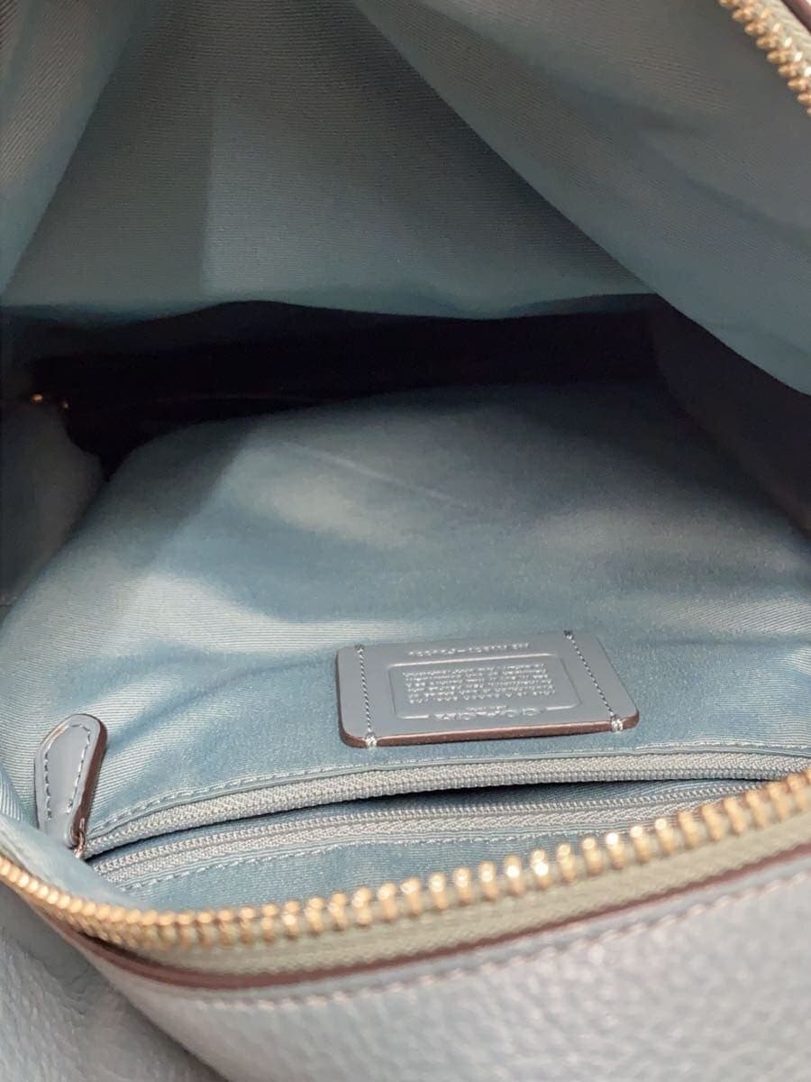 COACH Backpack Leather BLU Solid F30550 6