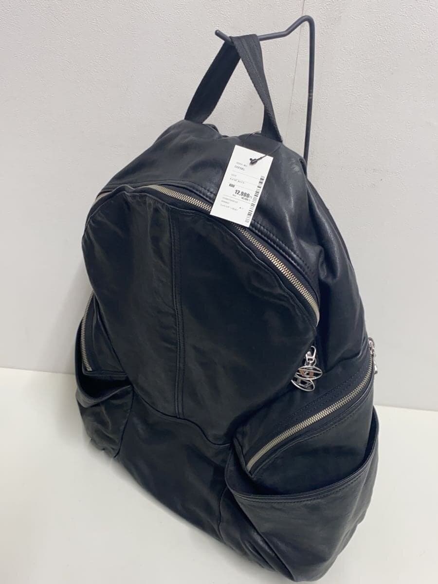 DIESEL Backpack Leather BLK 2