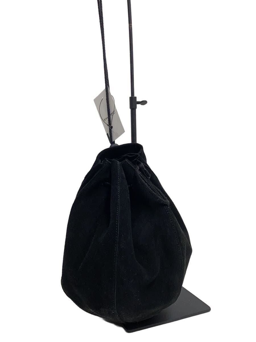 Hender Scheme drawstring pouch leather BLK plain 3