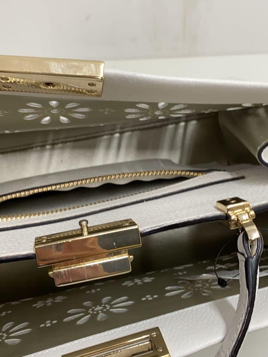 kate spade new york handbag leather WHT floral pattern 6