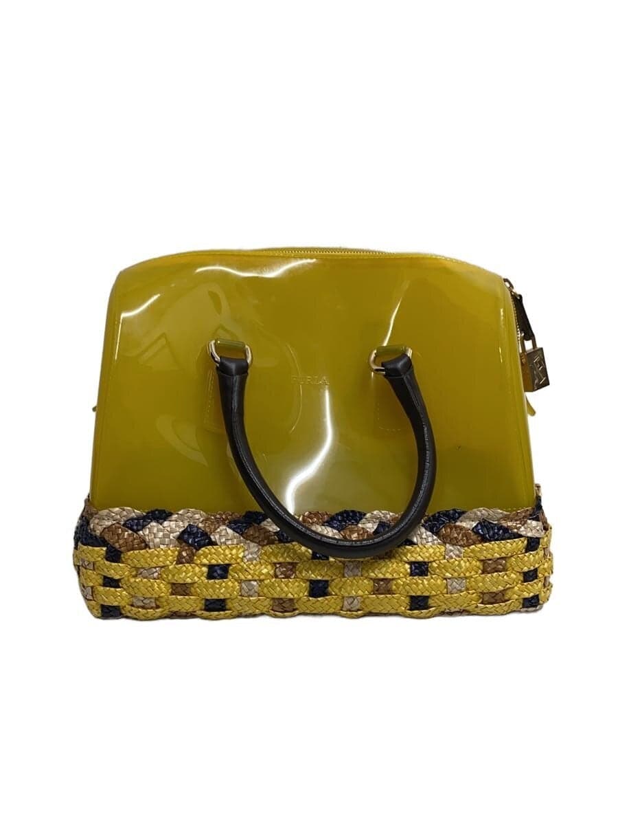 FURLA handbag PVC YLW solid color