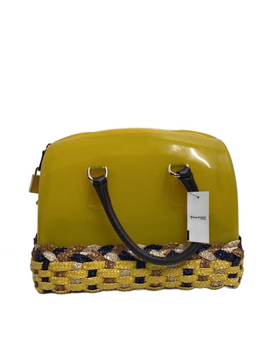 FURLA handbag PVC YLW solid color 3