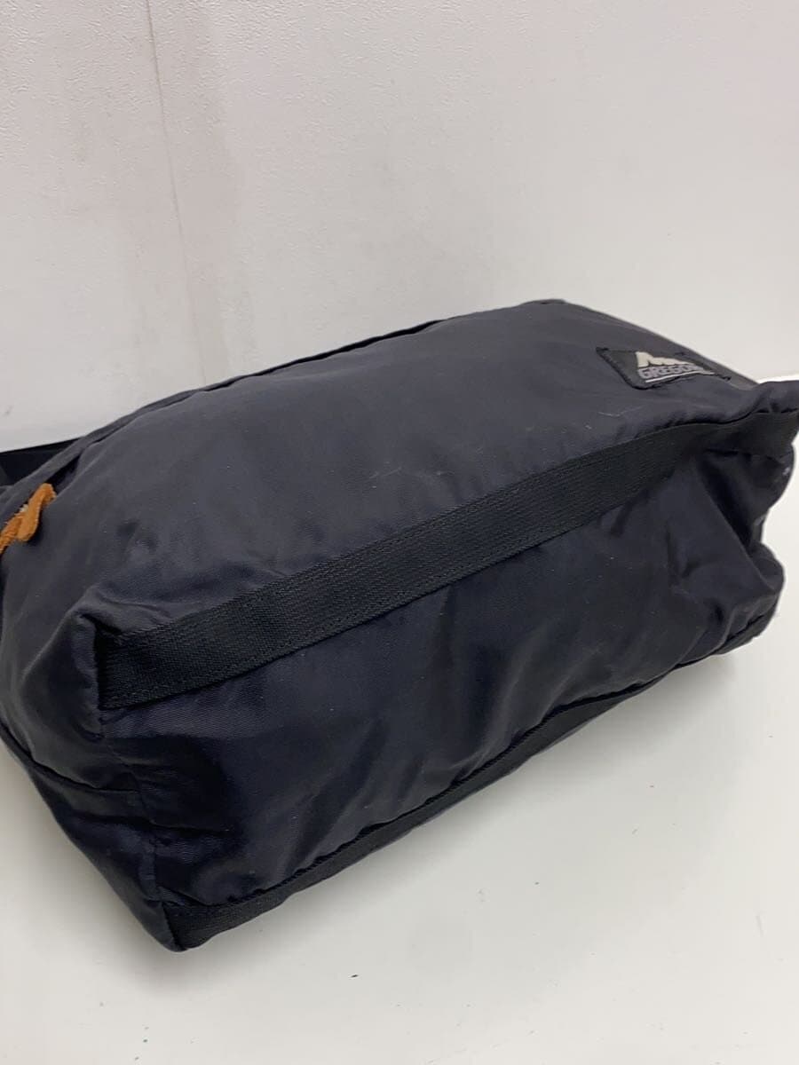 GREGORY Shoulder Bag Nylon BLK Plain Silver Tag Satchel M 4