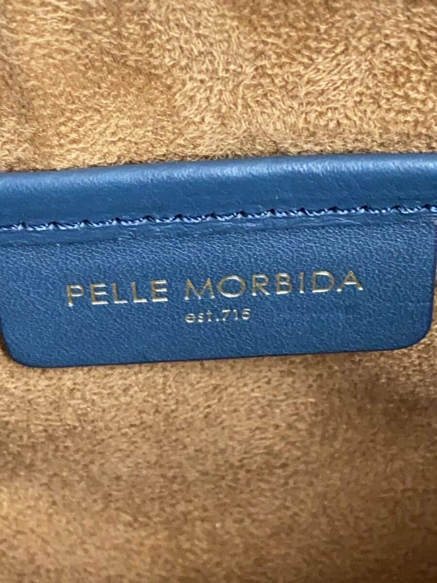 PELLE MORBIDA shoulder bag leather NVY solid color 5