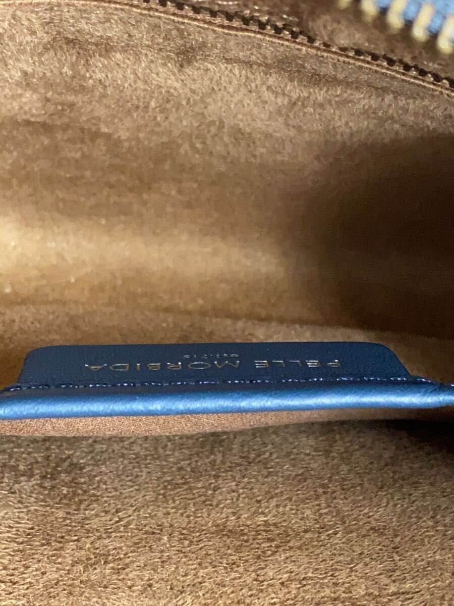 PELLE MORBIDA shoulder bag leather NVY solid color 6