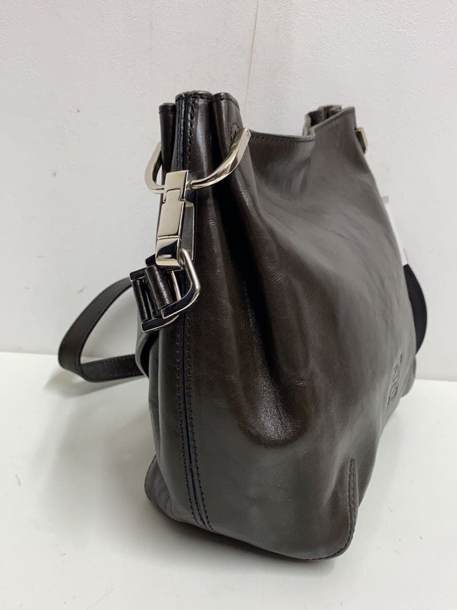 HIROFU shoulder bag leather BRW plain 2