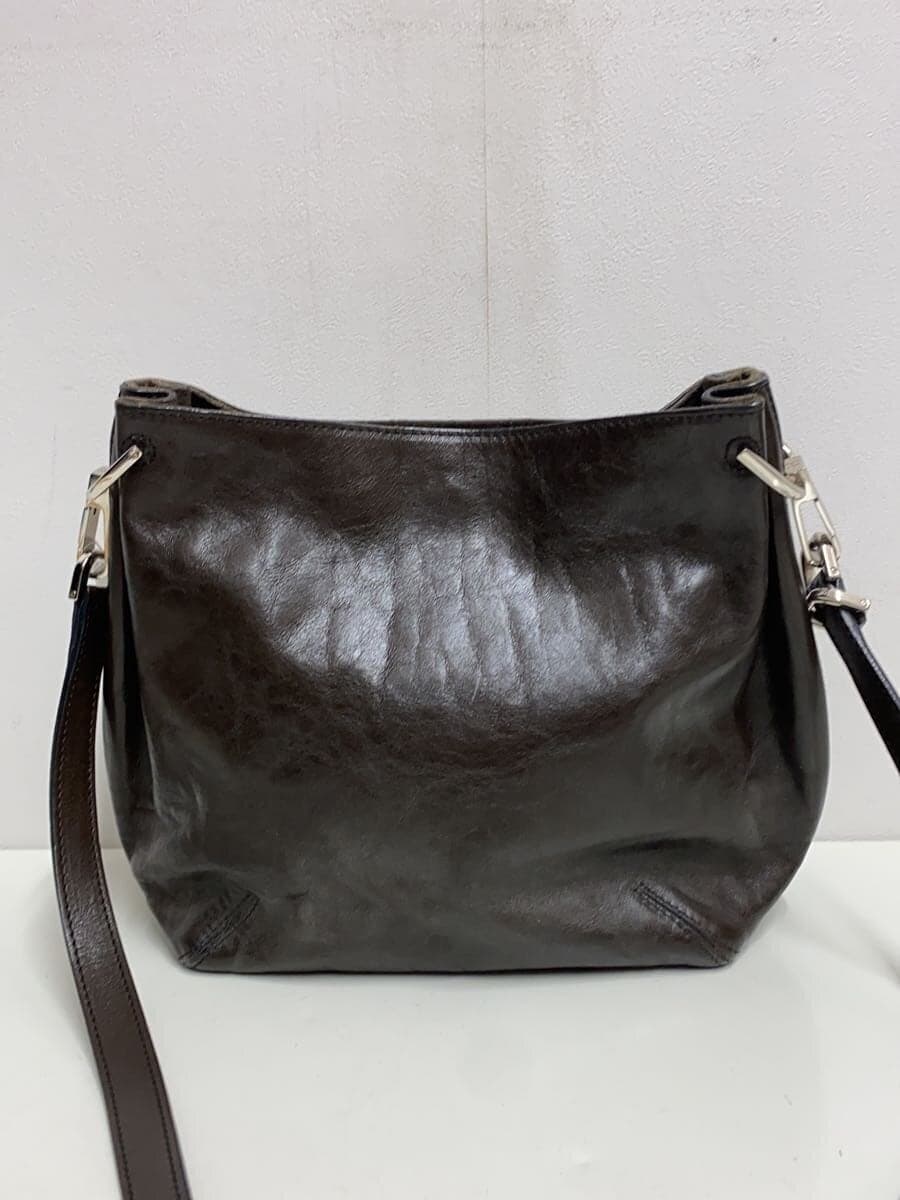 HIROFU shoulder bag leather BRW plain 3