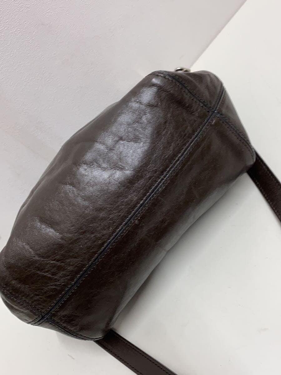 HIROFU shoulder bag leather BRW plain 4