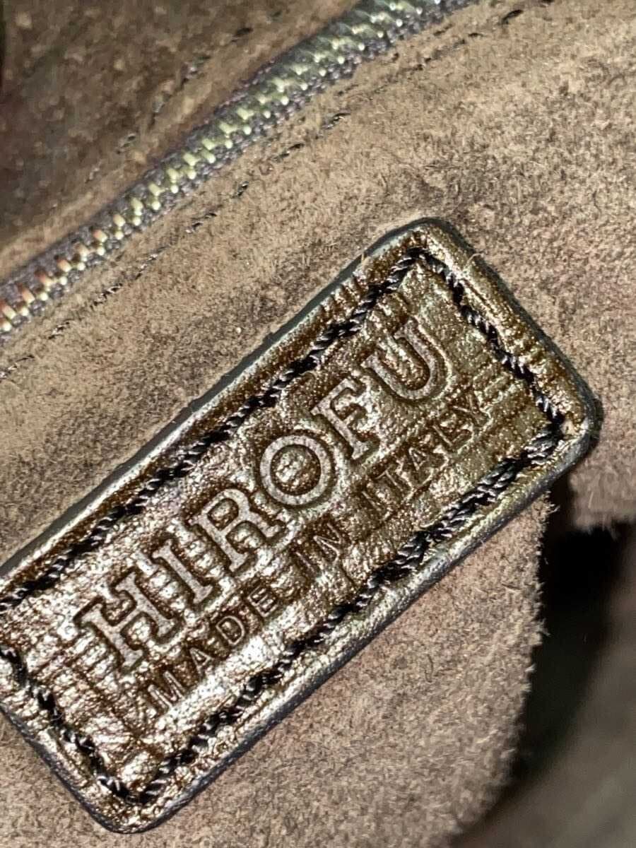 HIROFU shoulder bag leather BRW plain 5