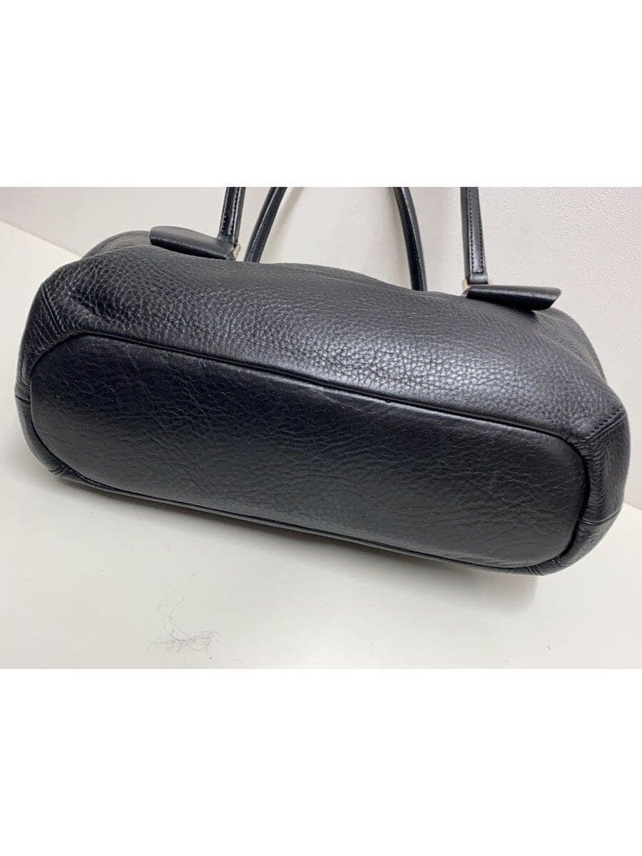 HIROFU handbag leather black plain 4