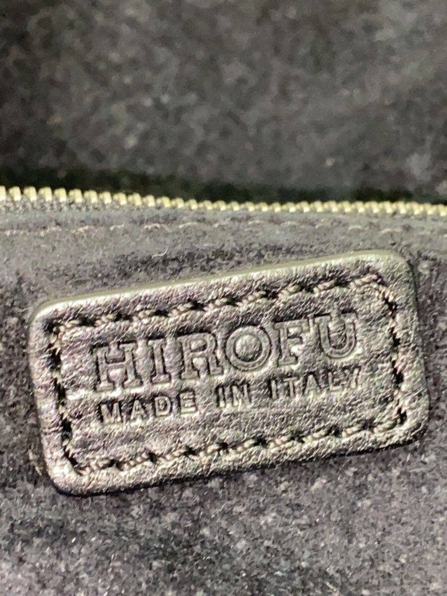 HIROFU handbag leather black plain 5