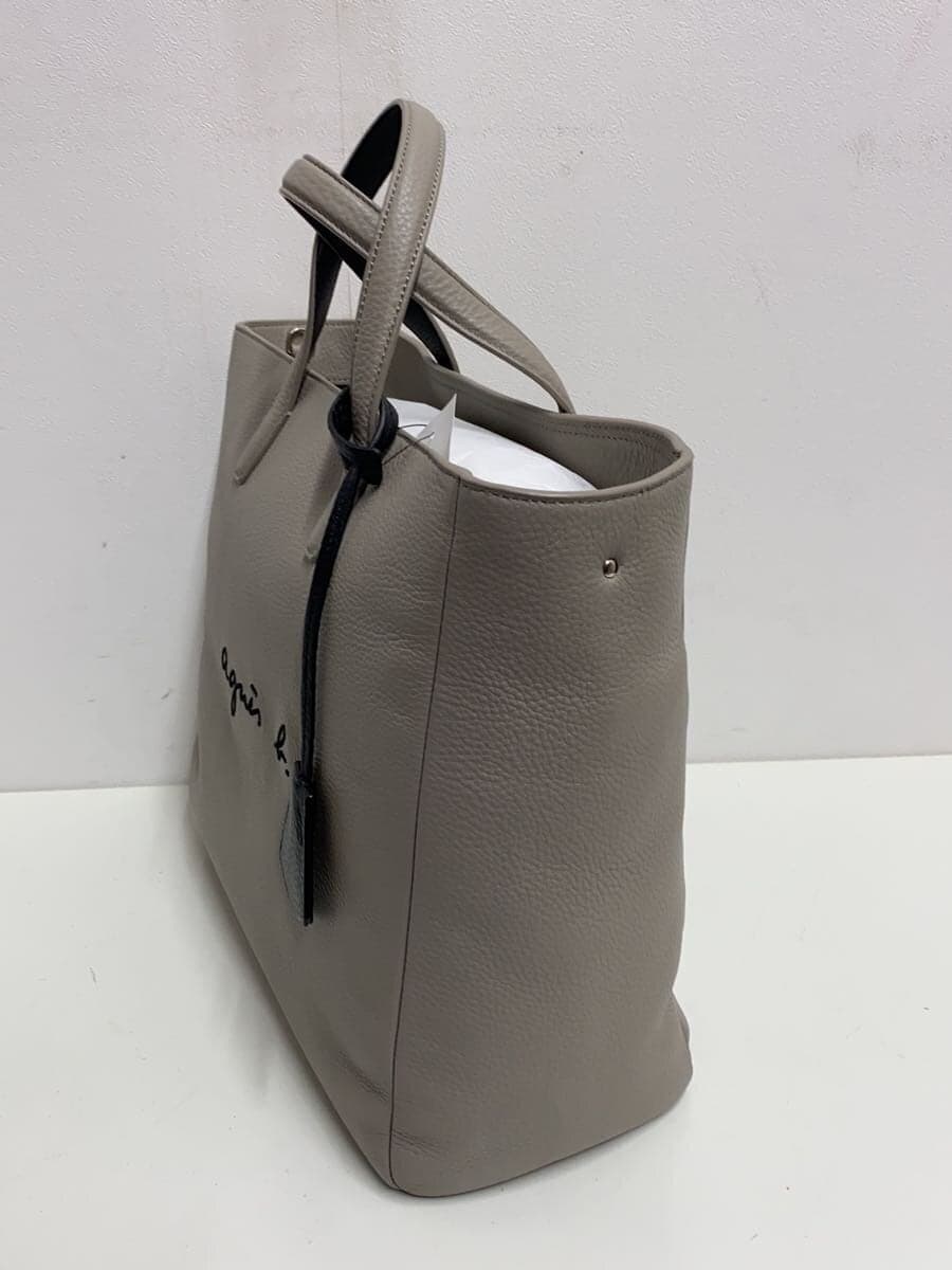 agnes b. tote bag cow leather GRY PAS26-01 2way 2