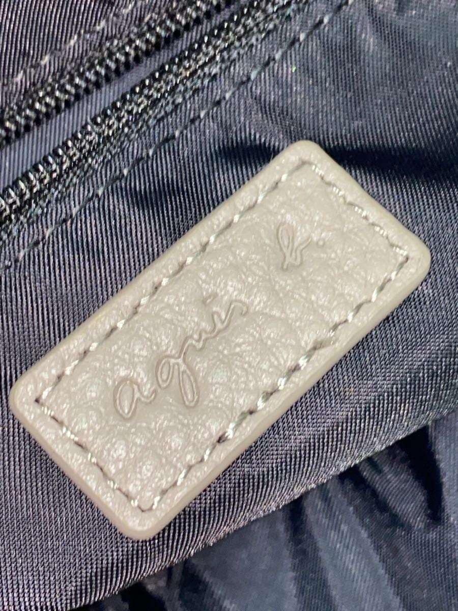 agnes b. tote bag cow leather GRY PAS26-01 2way 5