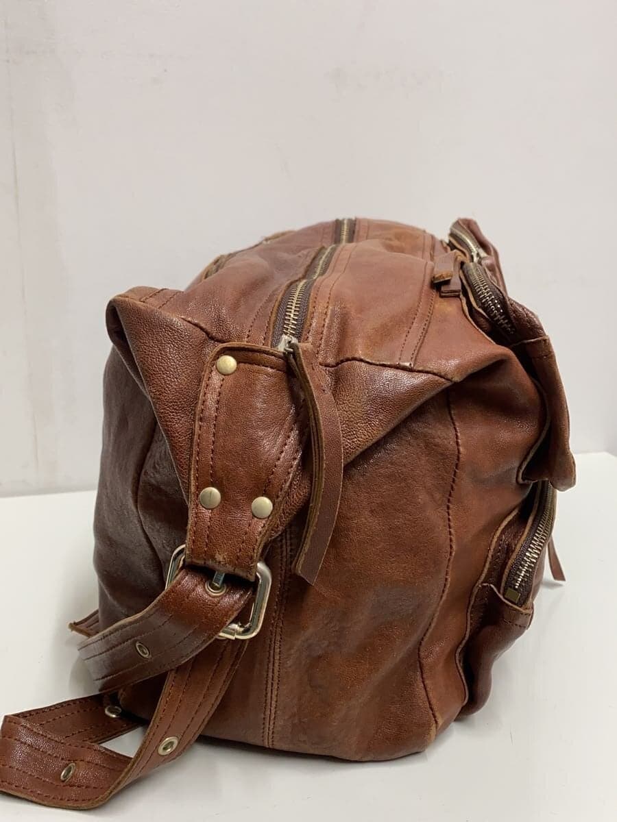 Other Brands 4-Pocket Shoulder Bag Leather BRW Solid Color 2