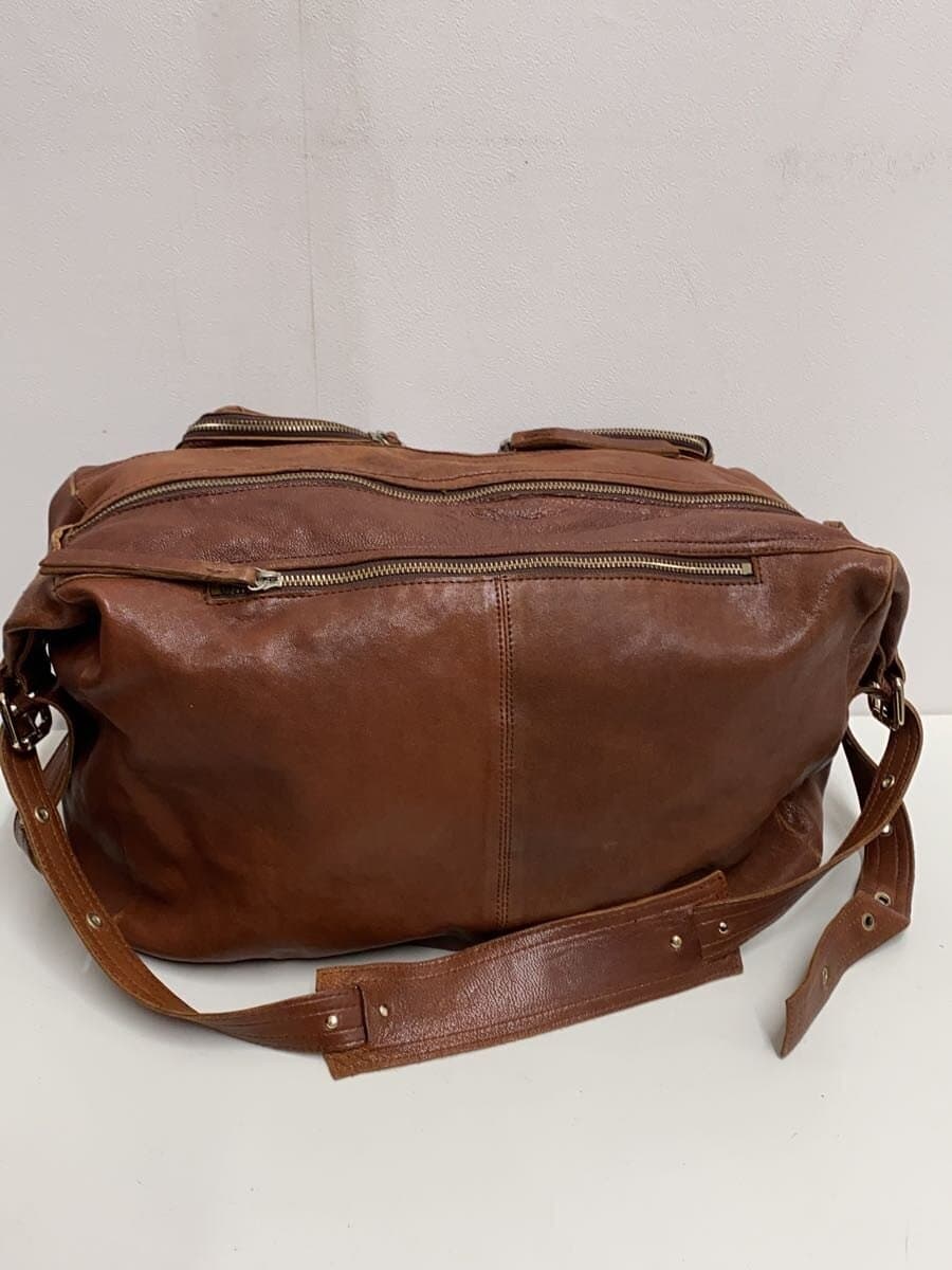 Other Brands 4-Pocket Shoulder Bag Leather BRW Solid Color 3