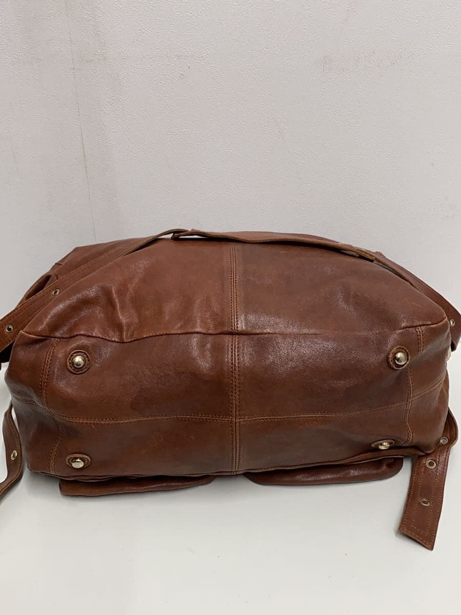 Other Brands 4-Pocket Shoulder Bag Leather BRW Solid Color 4