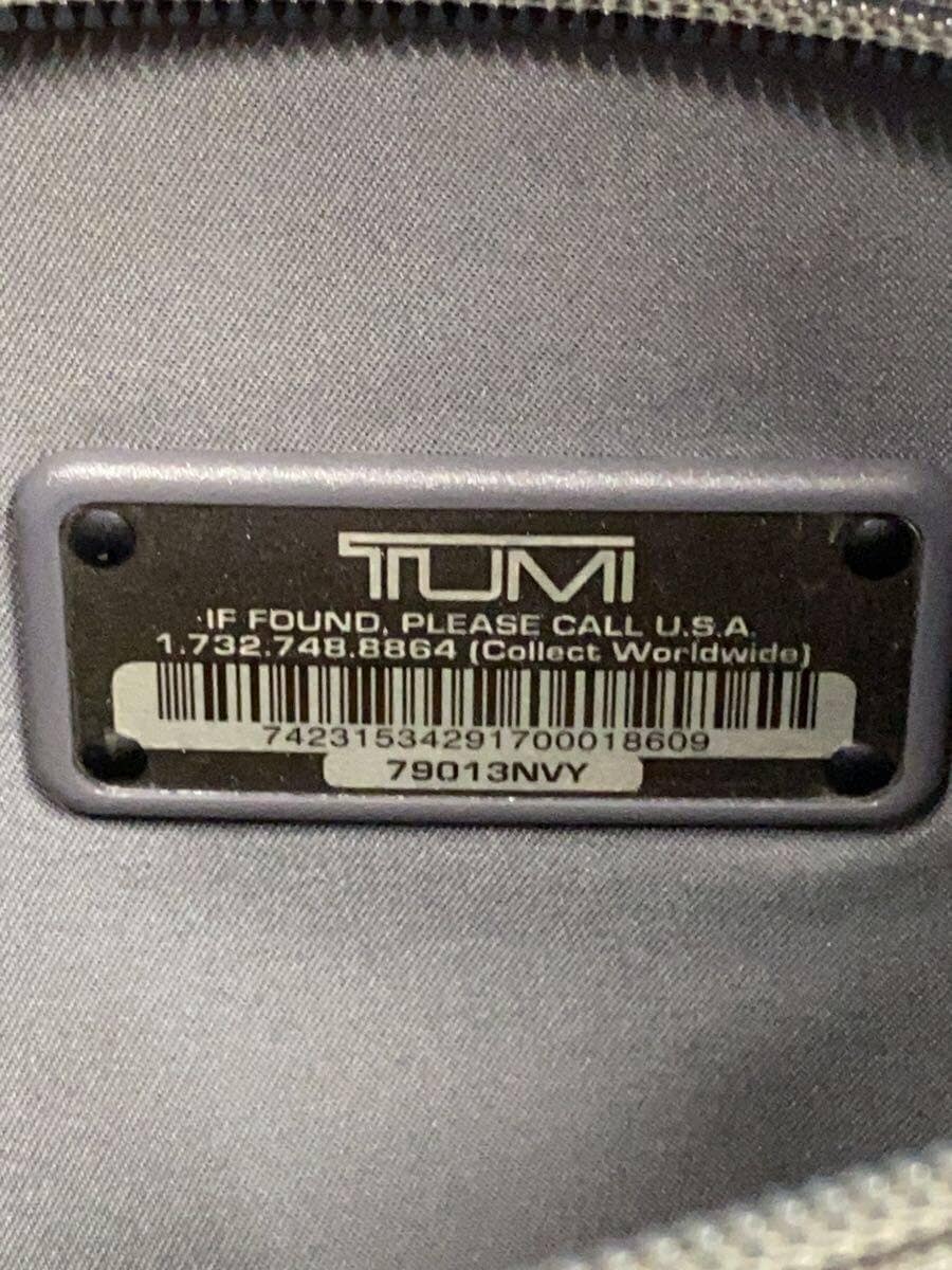 TUMI backpack nylon navy plain *has inner stains 5