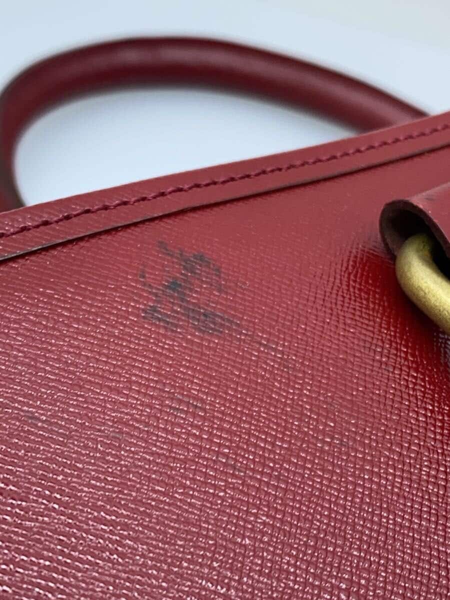 BURBERRY Handbag Leather RED Solid 7